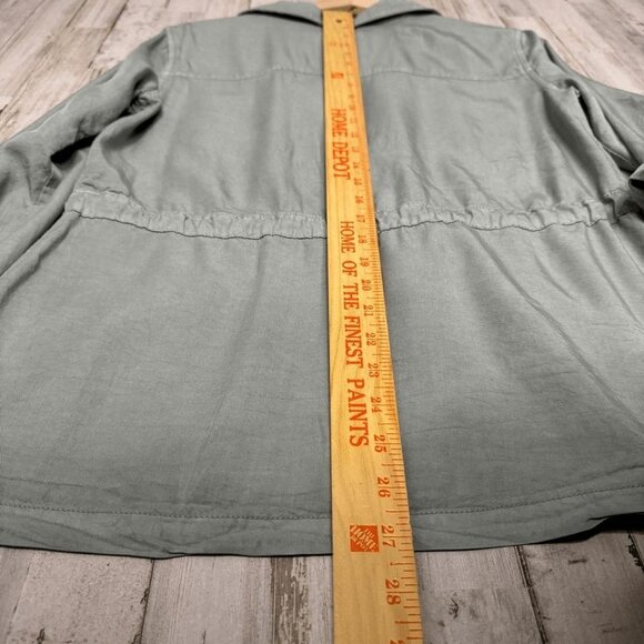 Sanctuary Light Weight Long Roll Tab Sleeves Shirt Jacket Tie Waist Shacket Sz S - Picture 7 of 7